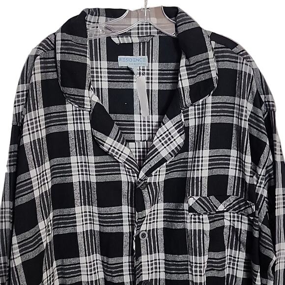 Residence by Majestic Black/Gray/White Plaid Pajama Lounge Top, NWT, 3X - Picture 2 of 6